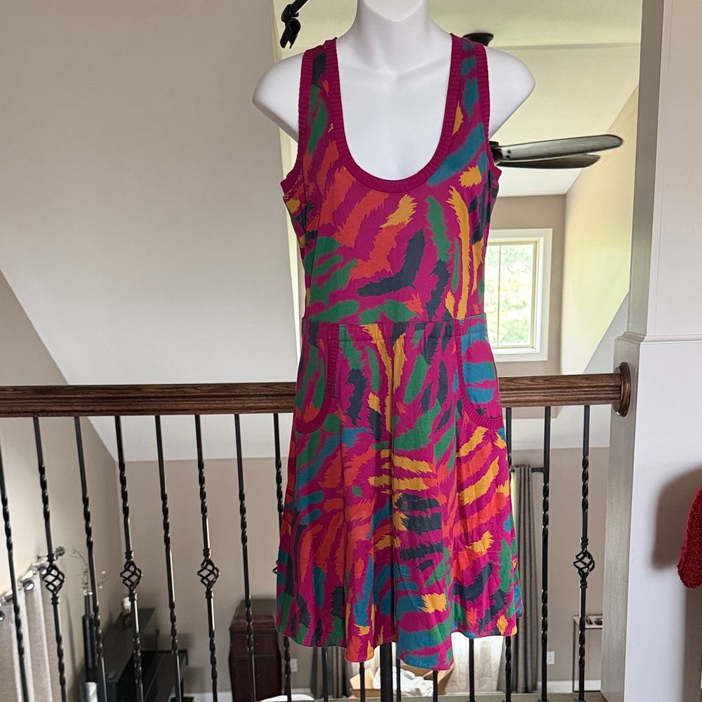 Marc By Marc Jacobs Vibrant Multicolor Mini Dress